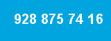 928 875 74 16 928 875 74 16